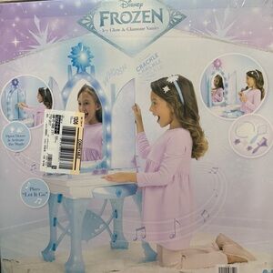 Disney Frozen Vanity with Blue and Purple Accents